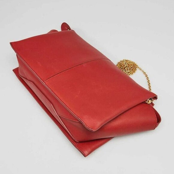 Celine Dark Claycourt Smooth Leather Trifold Clutch Bag - Picture 3 of 12